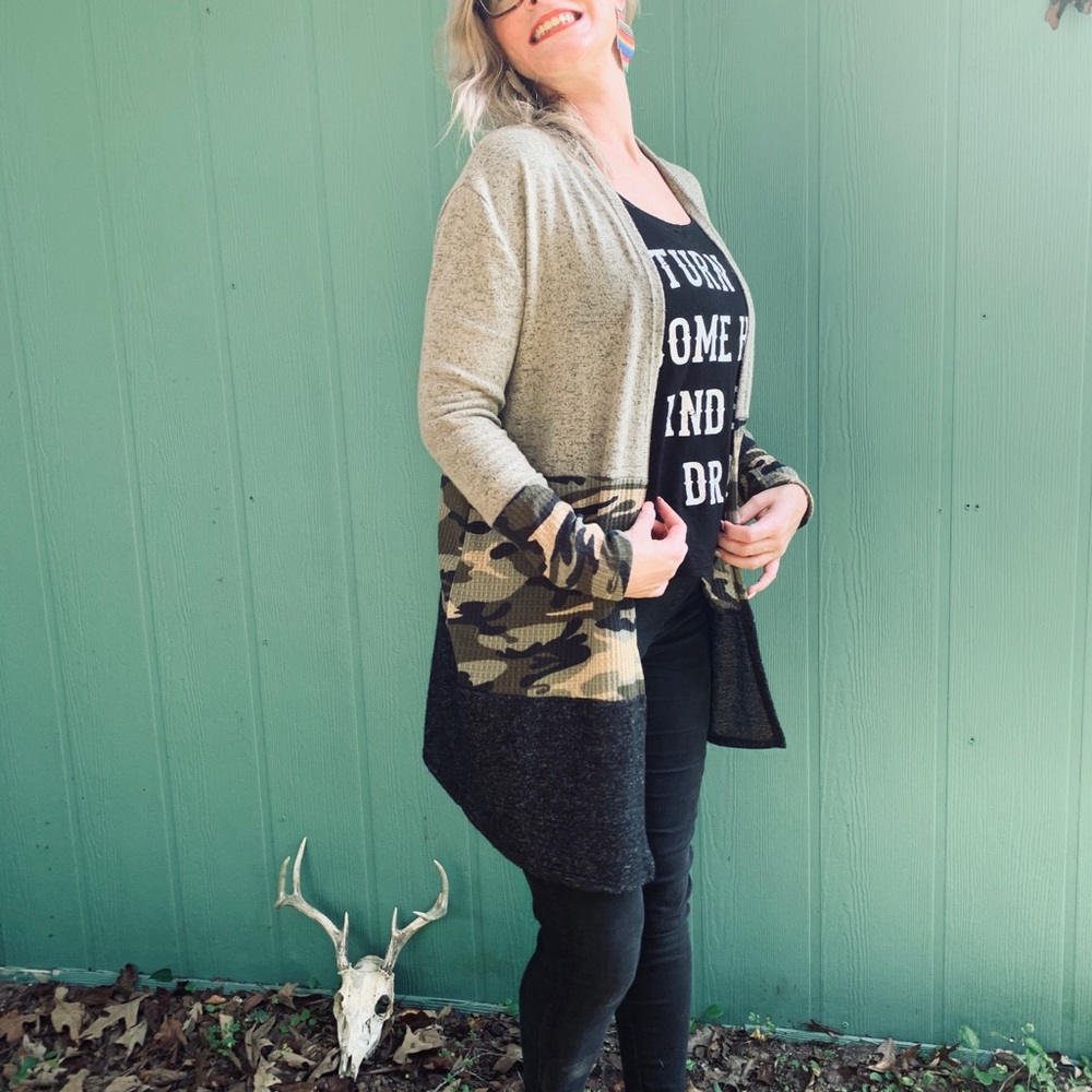 Camo Cardigan